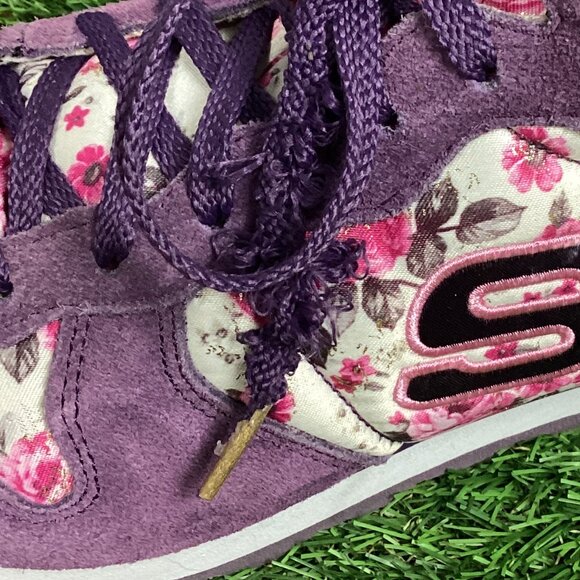 Sketchers Hollywood Rose Sneakers Pink Purple Floral 11 - Picture 6 of 11